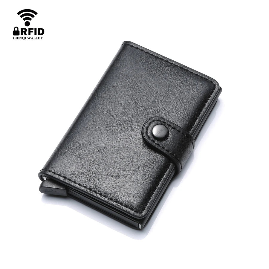 Index Card Holder - 自動フリップビジネスクレジットカードホルダー 10 カードスロット高級レザーカードホルダーボックス金属男性訪問カード盗難防止財布