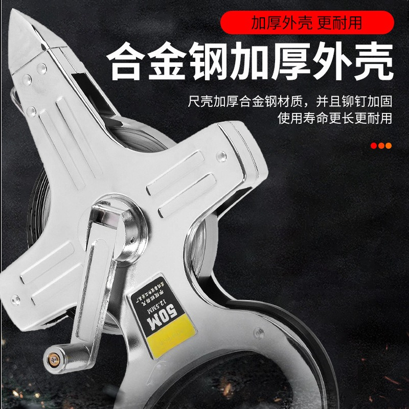 ステンレス製巻尺 50メートル ハンドヘルドテープ 100メ - Tape Dispenser Weighted のレビューと価格