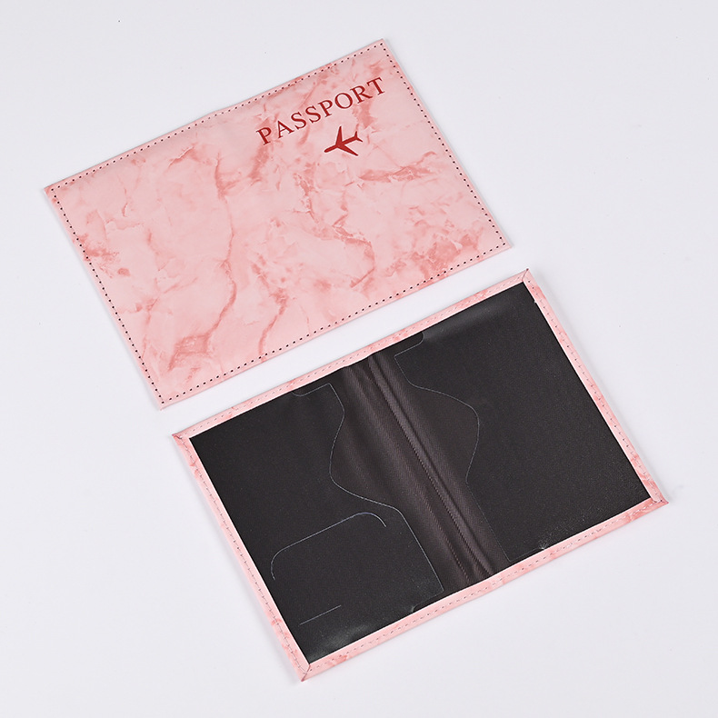 マカロンカラー大理石柄パスポートカバー超薄型ドキュメントホル - Index Card Holder のレビューと価格