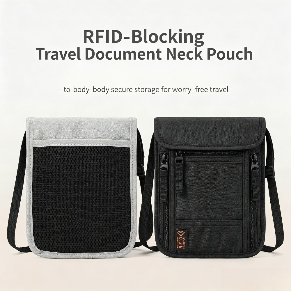 トラベルネックウォレット、RFIDブロッキングパスポートホル - Index Card Holder のレビューと価格